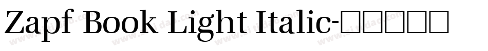 Zapf Book Light Italic字体转换